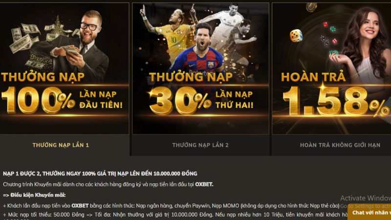 Hướng dẫn chi tiết đăng ký Oxbet: Cách thực hiện nhanh chóng và hiệu quả 2 Oxbet liên tục tổ chức cả các chương trình khuyến mãi đặc biệt đối với tất cả người chơi đăng ký mới